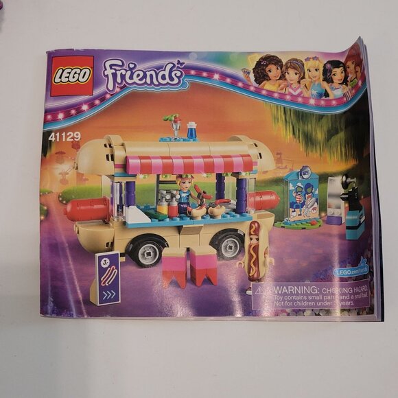 Lego Friends Hot Dog Van Set 41129 With Minifigures Instructions Complete - Picture 6 of 6
